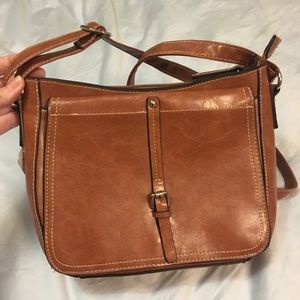Brown Faux Leather Purse